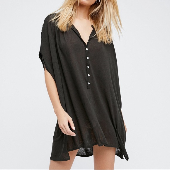 Coverup Tunic DRESS Marrakesh Mini White Black - Picture 4 of 6
